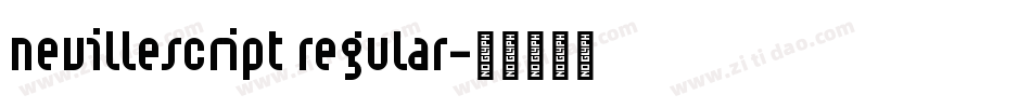 NevilleScript Regular字体转换